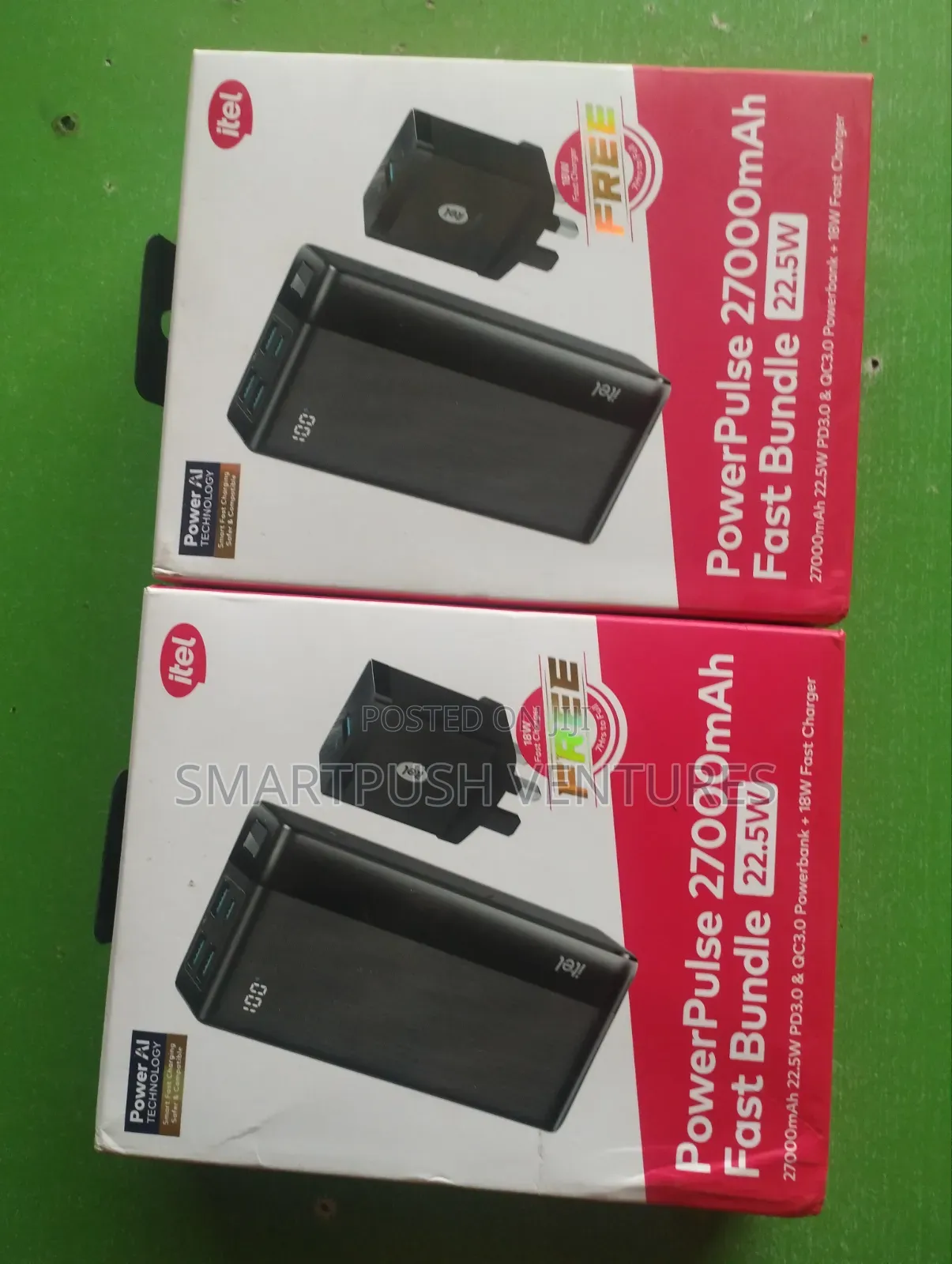 Itel 27,000mah Power Bank With 18w Charger