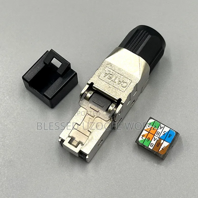 Rj45 Cat 6a Toolless/ Toolsfree Shielded Network Cable Connector Plug