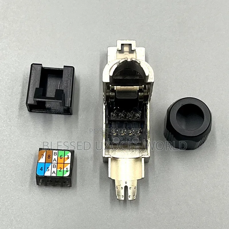 Rj45 Cat 6a Toolless/ Toolsfree Shielded Network Cable Connector Plug