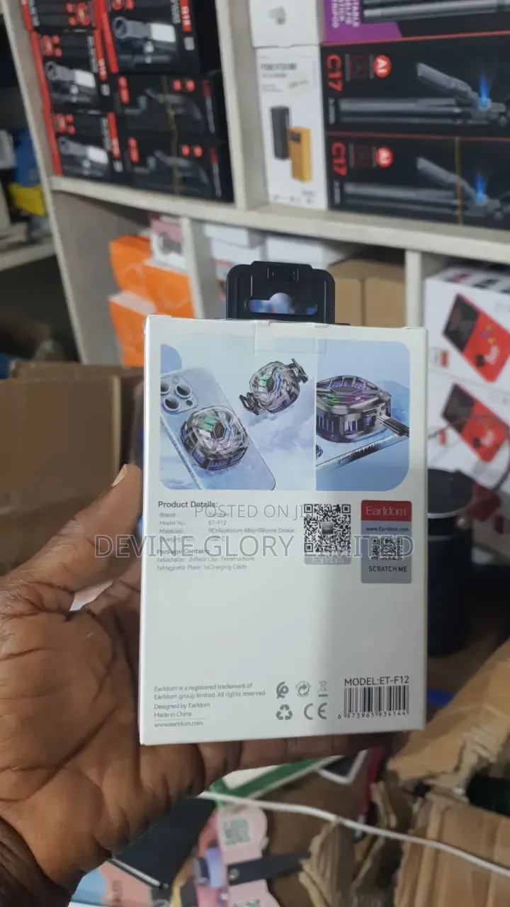 Earldom F12 Magnetic Phone Cooling Fan for Gaming