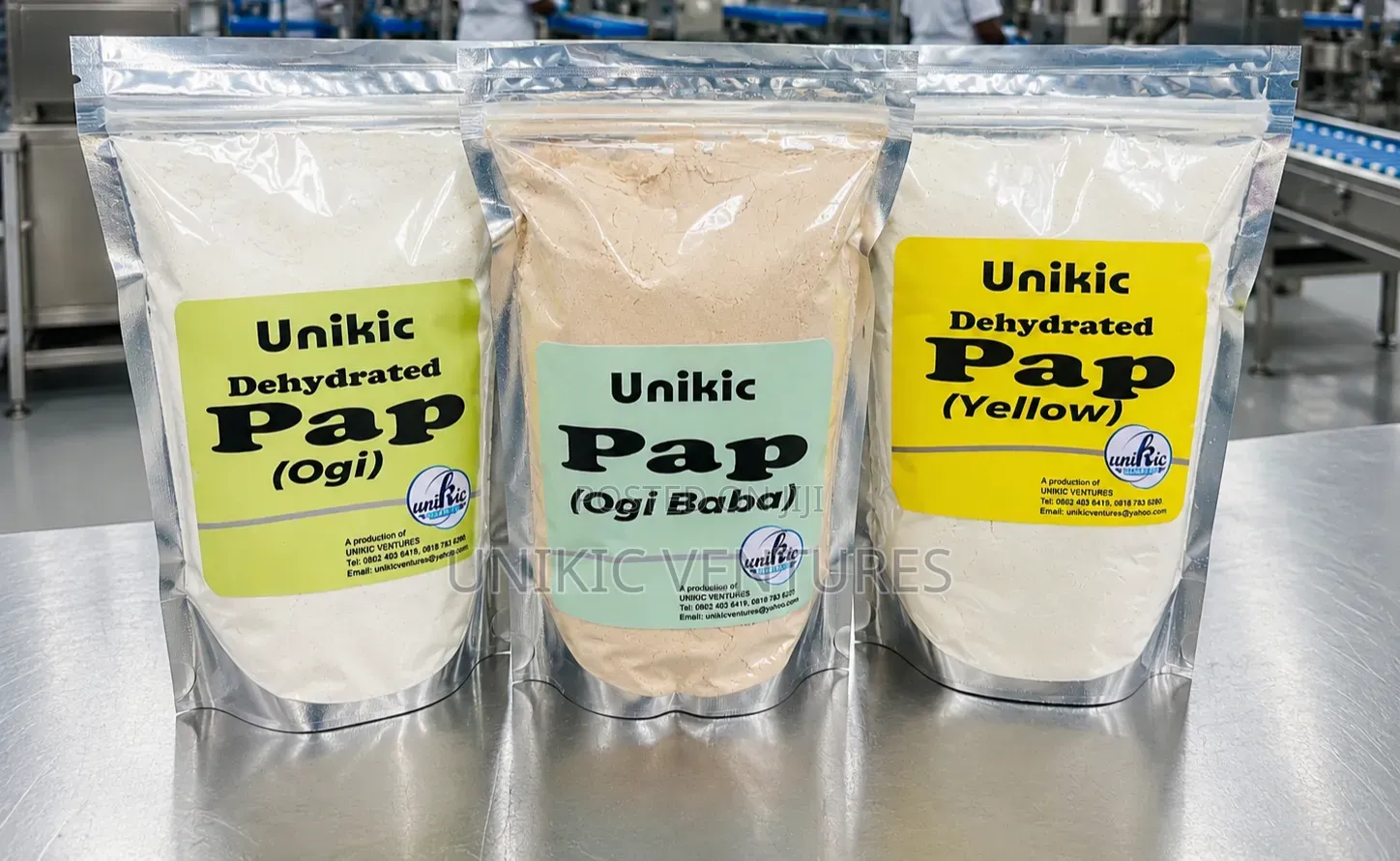 3 Variant Dehydrated Pap (White, Yellow Ogi Baba) 500g