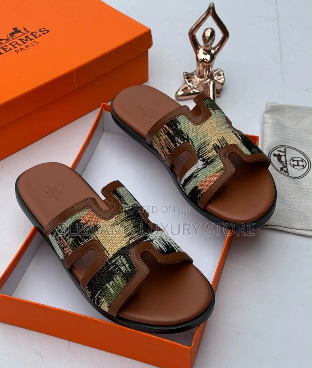 Hermes Premium Luxury Quality Leather Slippers
