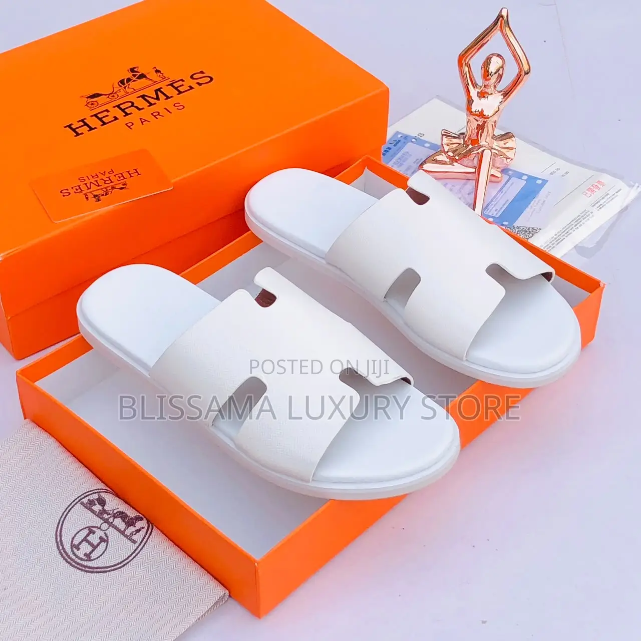 Hermes Premium Luxury Quality Leather Slippers