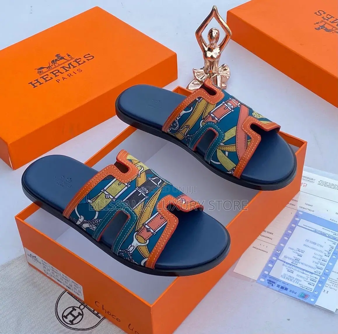Hermes Premium Luxury Quality Leather Slippers