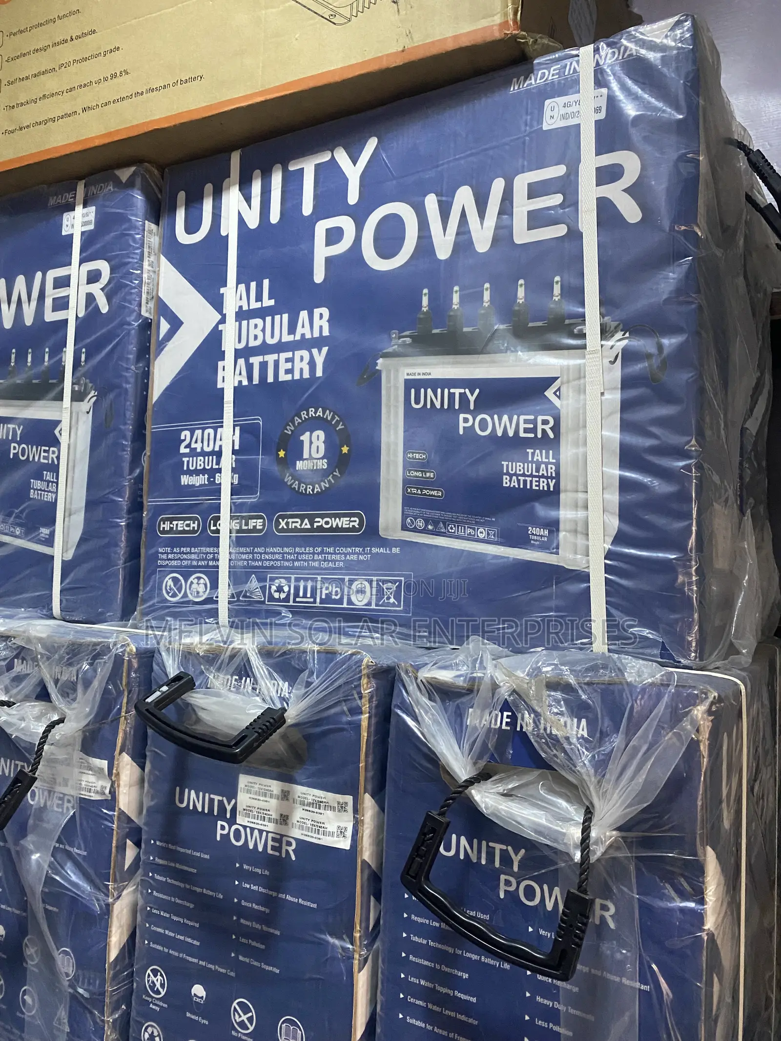 240ah 12v Unity Power Solar Tubular Batteries Available