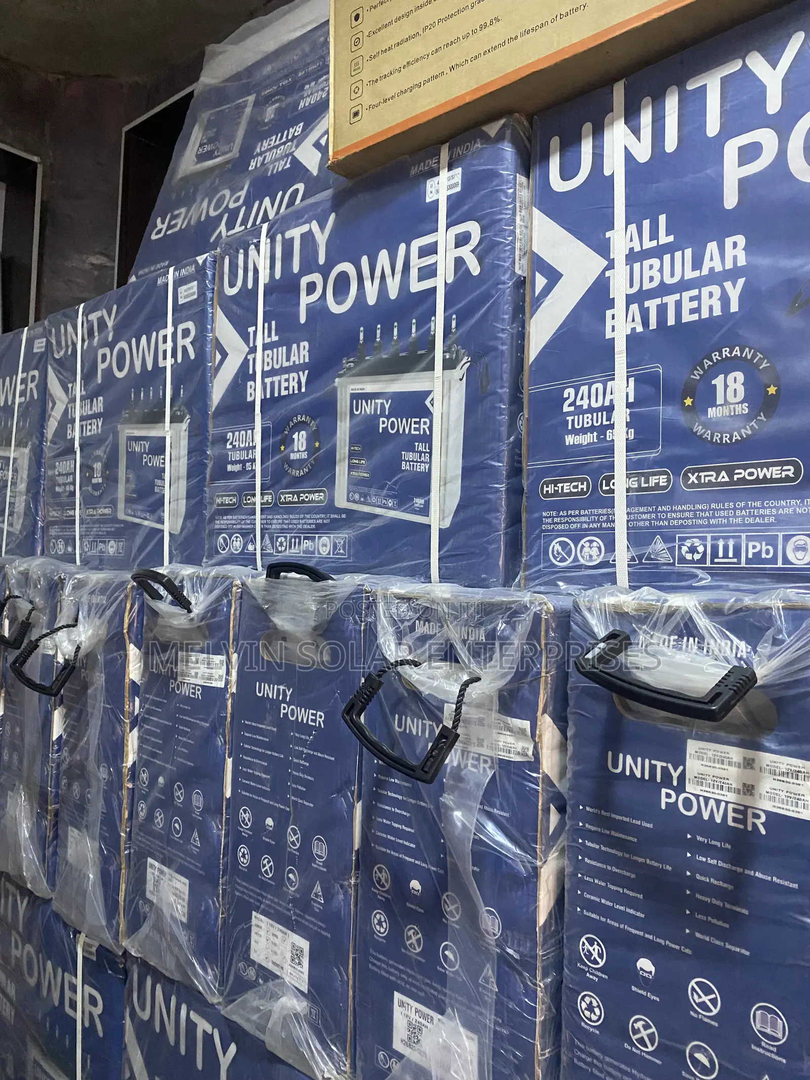 240ah 12v Unity Power Solar Tubular Batteries Available