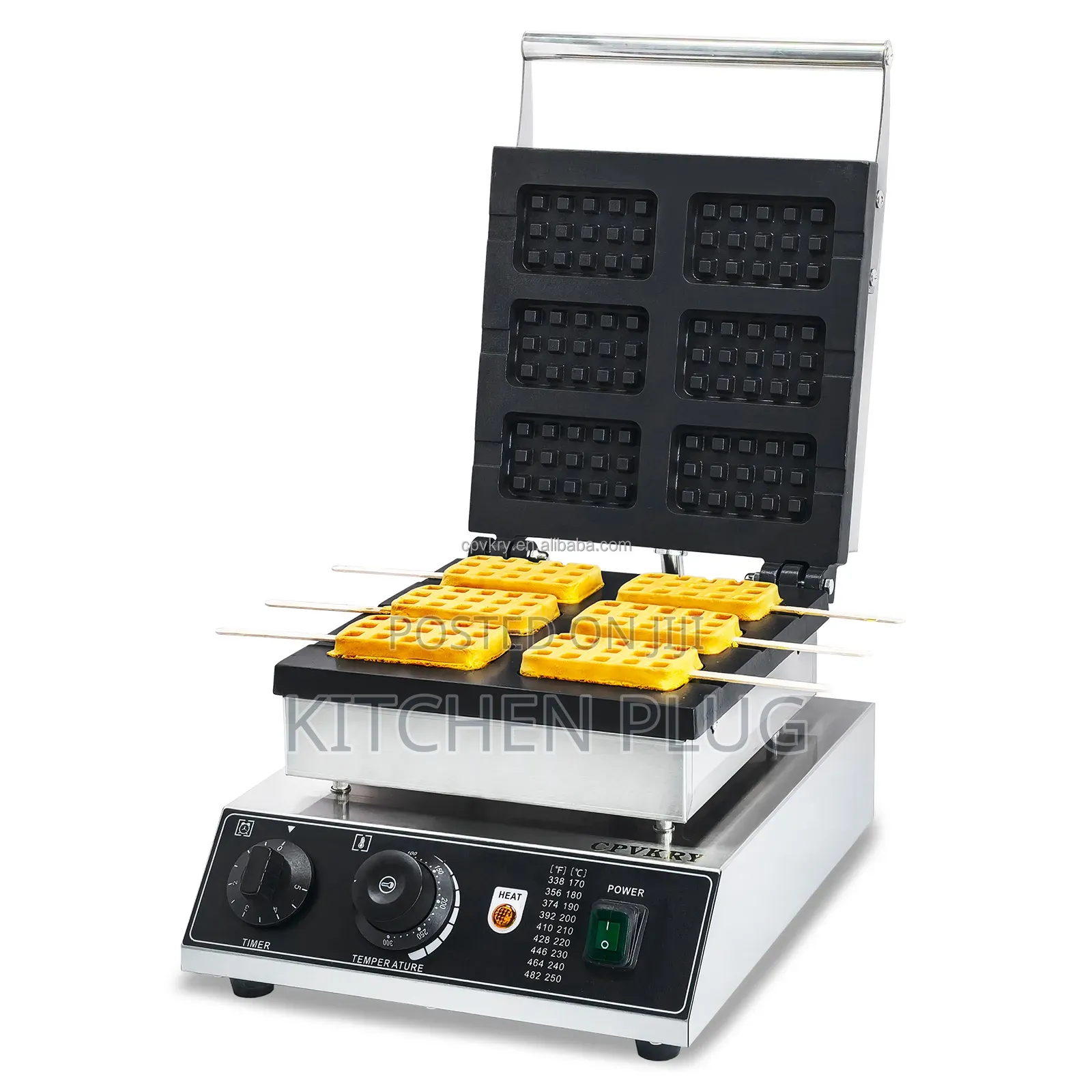 Commercial Mini Stainless Steel Waffle Maker, Model Ht-2206,