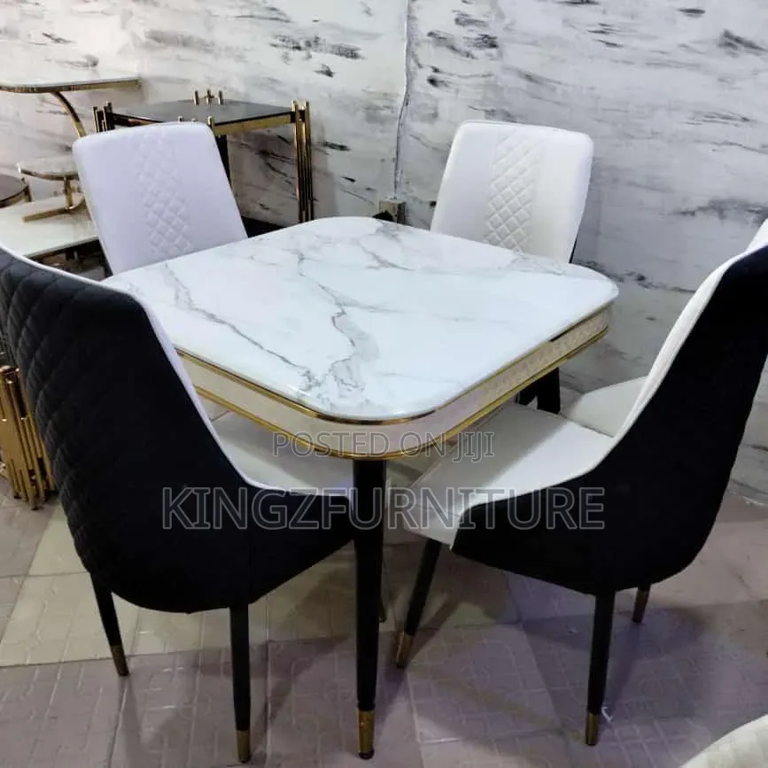A 4-Seater Marble Dining Table Set,