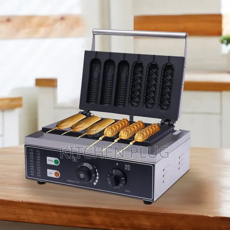Commercial Waffle Maker 6pcs Waffle Making Machine 2-Shape