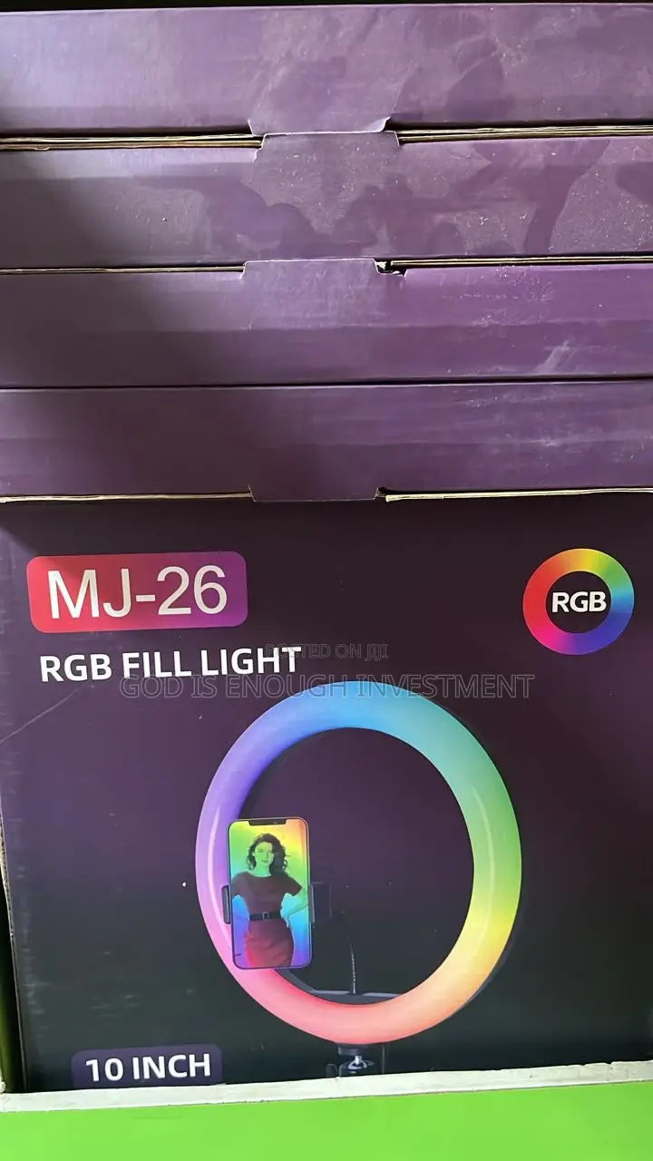 Ring Light Led 10 Inch With Mini 15 Colors Selfie Video Lamp Light