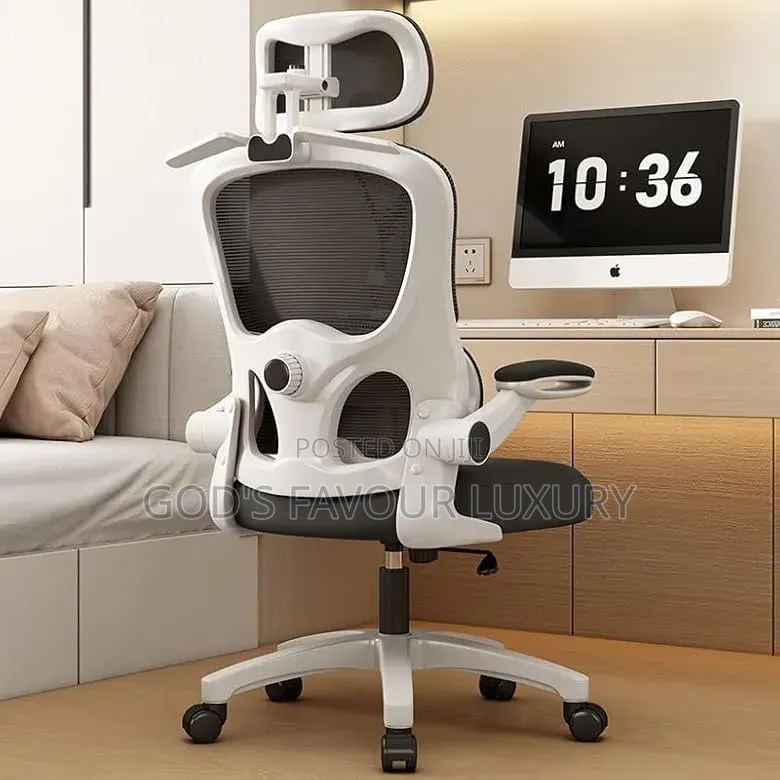 Home/Office Executive Swivel Adjustable Height Chair - Flip Armrest