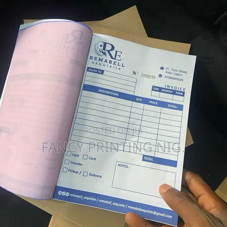 Invoice Receipt Book Printing
