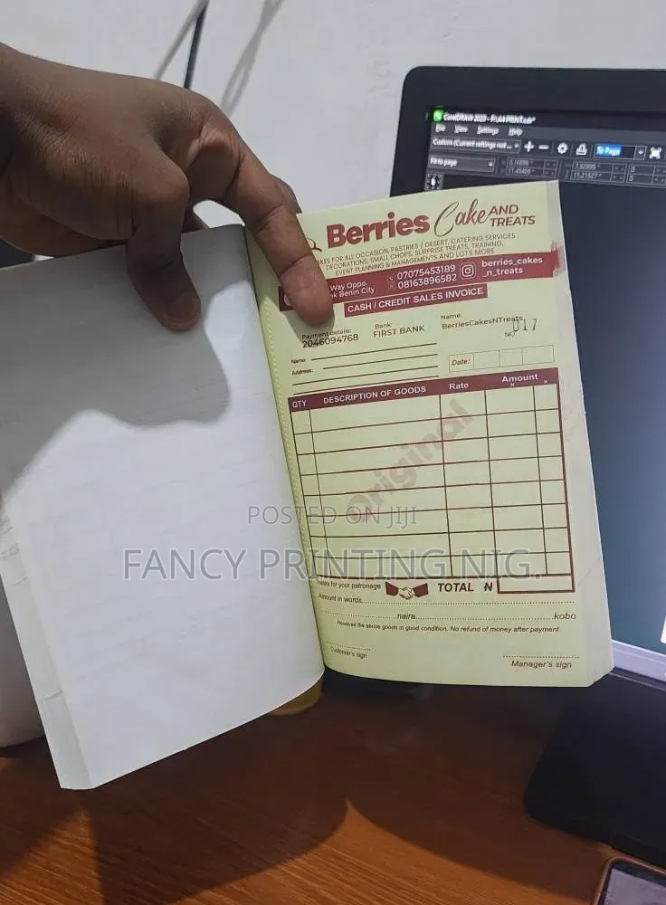 Invoice Receipt Book Printing