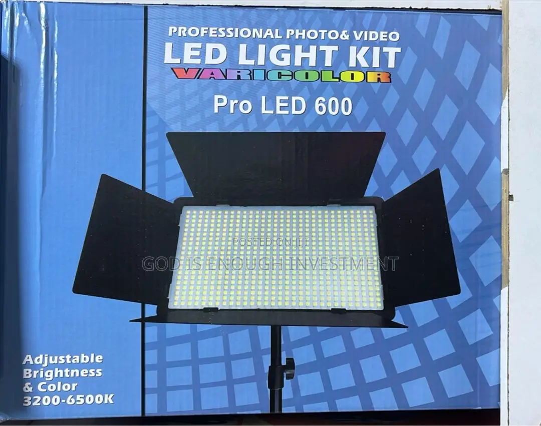 Pro Led 600 Studio, Stage Light and X2 Battery With Stand