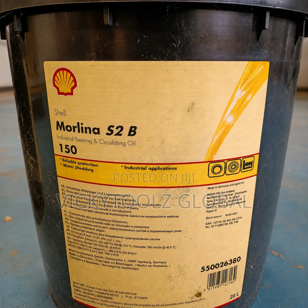 Shell Morlina S2 B 150 Circulating Oil 20litres