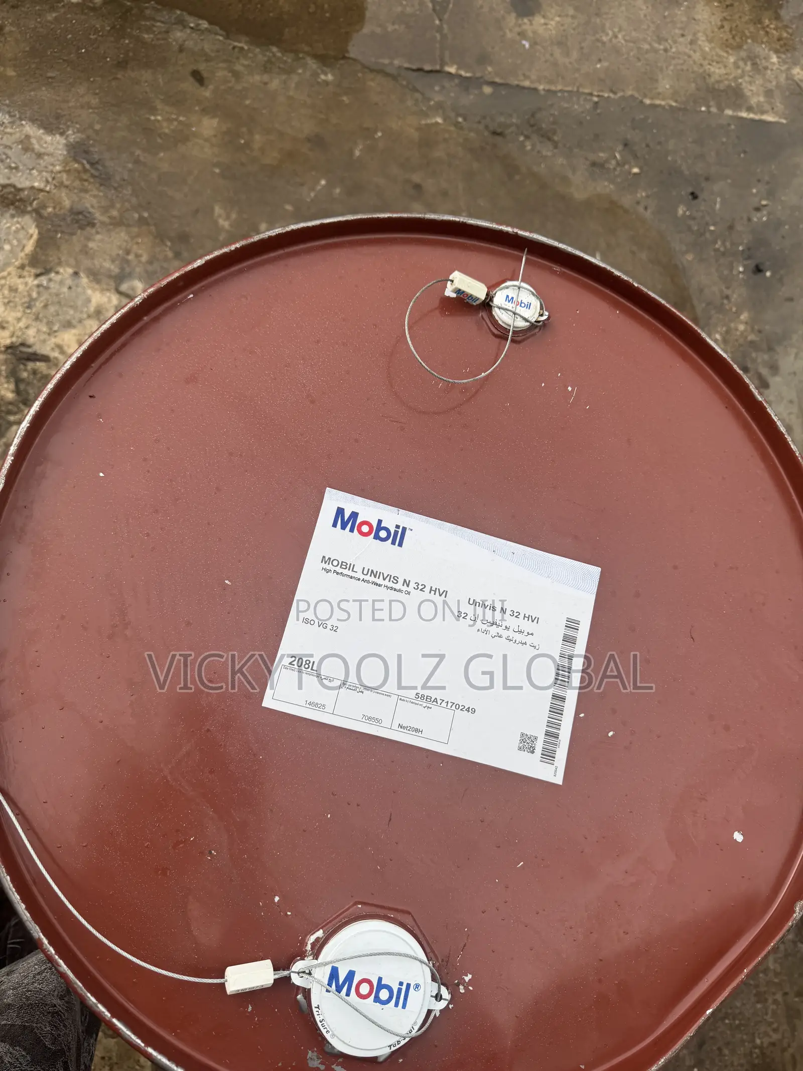 Mobil Univis N 32 Hvi Anti Wear Hydraulic Oil Iso Vg 32 208l//Drum