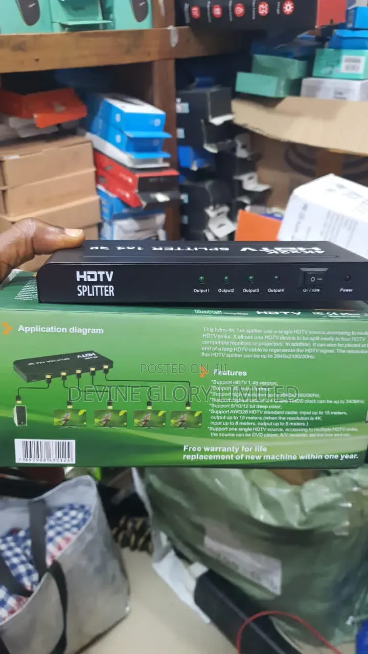 Hdmi Splitter 1 Input 4 Outputs 3d Video Distributor