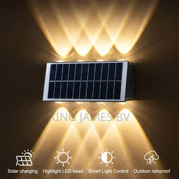 Solar 8 Led Up Down Wall Light – Modern Elegant Outdoor Lighting