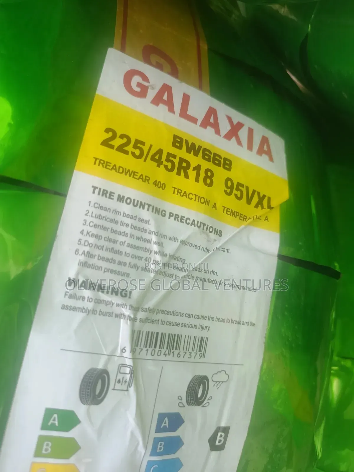 225/45/18 Tyre for Lexus, Corolla, Mercedes