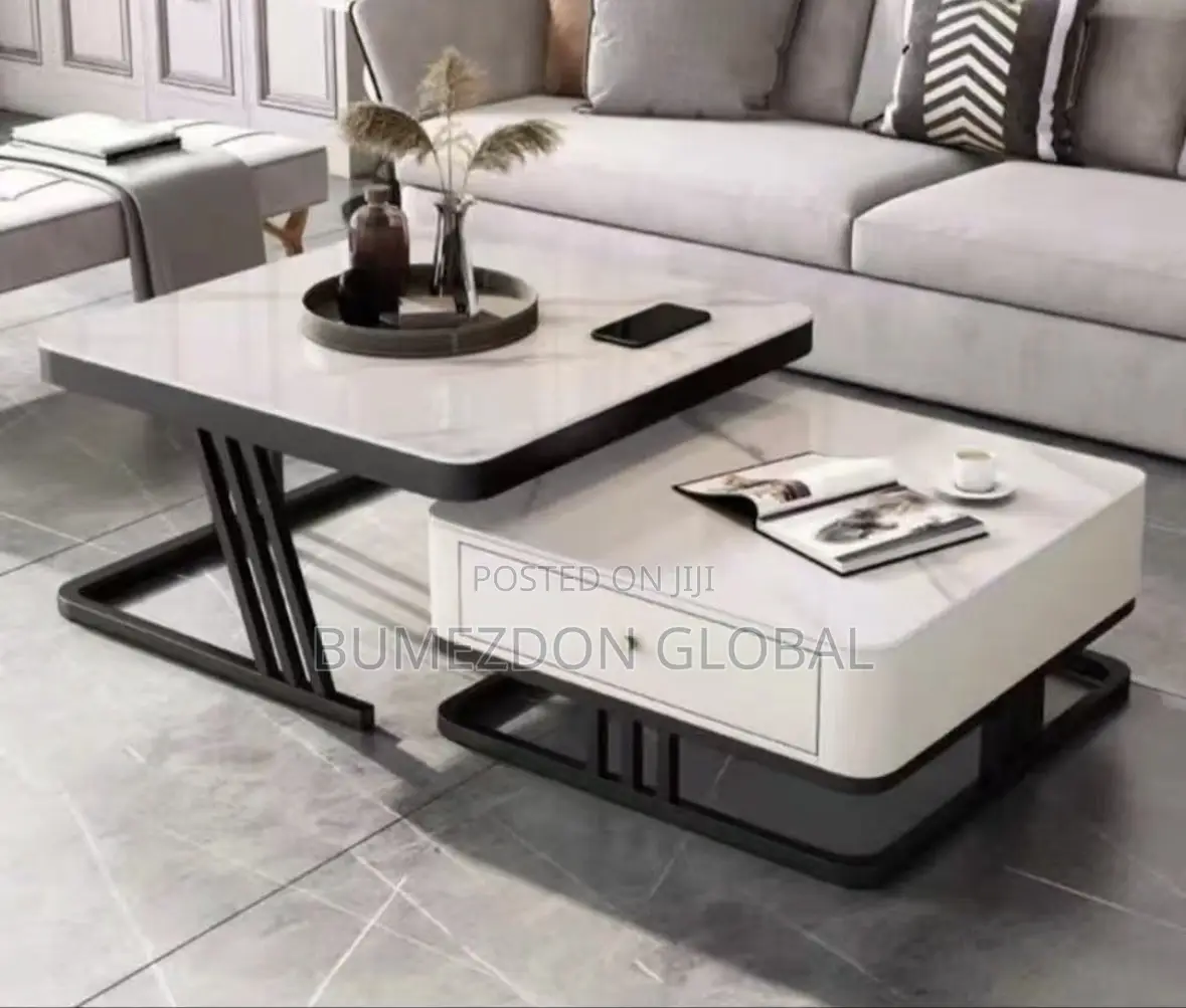 Modern Luxury Nesting Center Table With Drawer – Easy to Clean