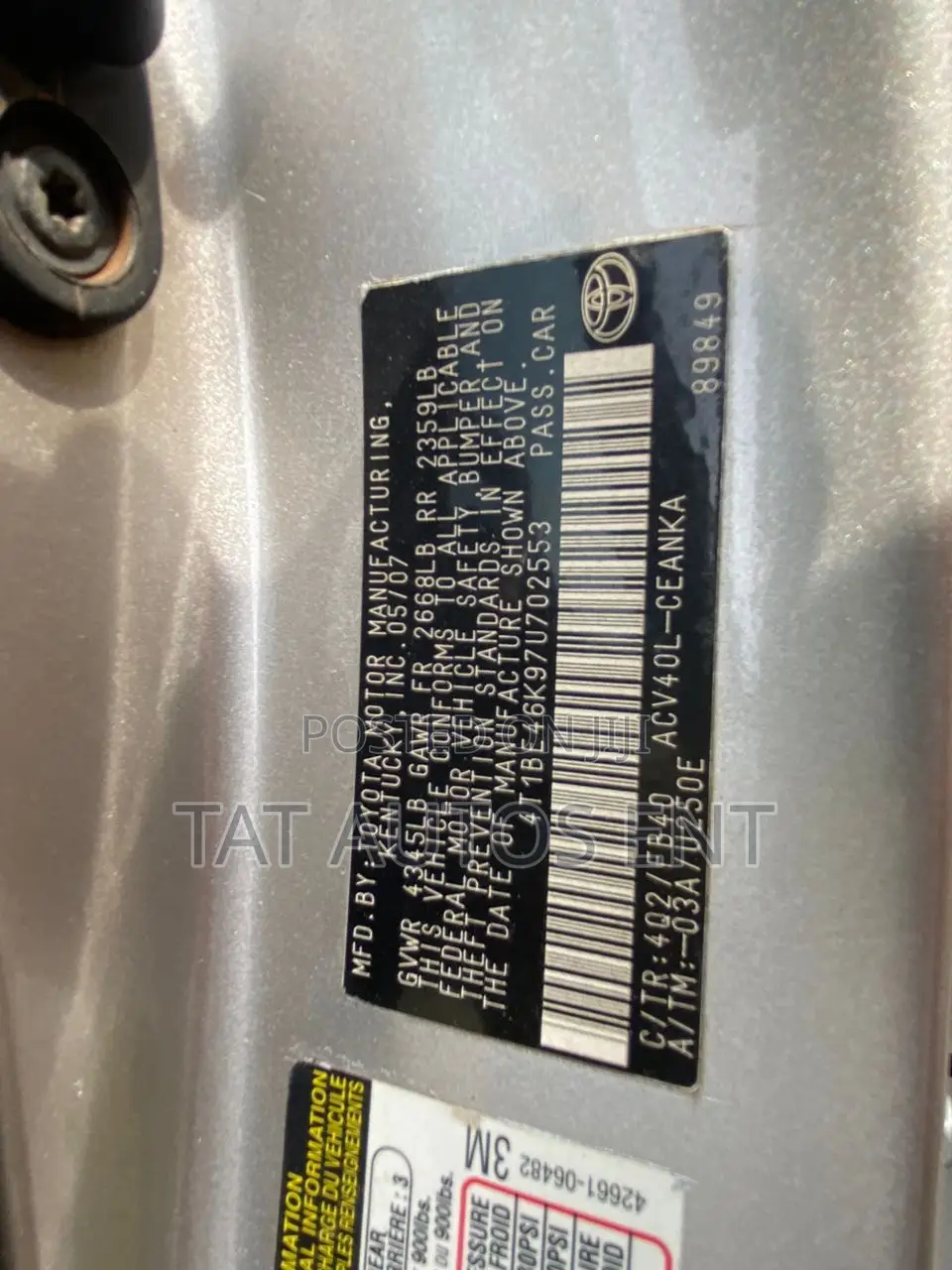 Toyota Camry LE 4dr Sedan (2.4L 4cyl 5A) 2008 Silver