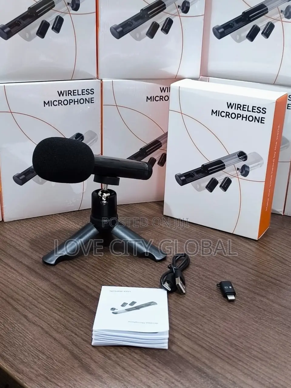 3in1 Anc Wireless Microphone Magnetic A7 Mic Tripod, Charging Case