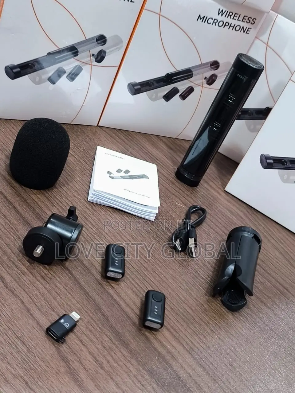 3in1 Anc Wireless Microphone Magnetic A7 Mic Tripod, Charging Case