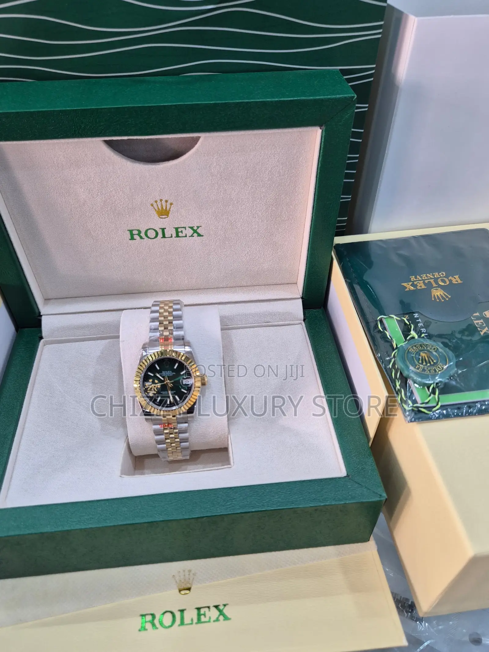 Rolex Authentic Quality Luxury Ladies Chain Strap Wristwatch