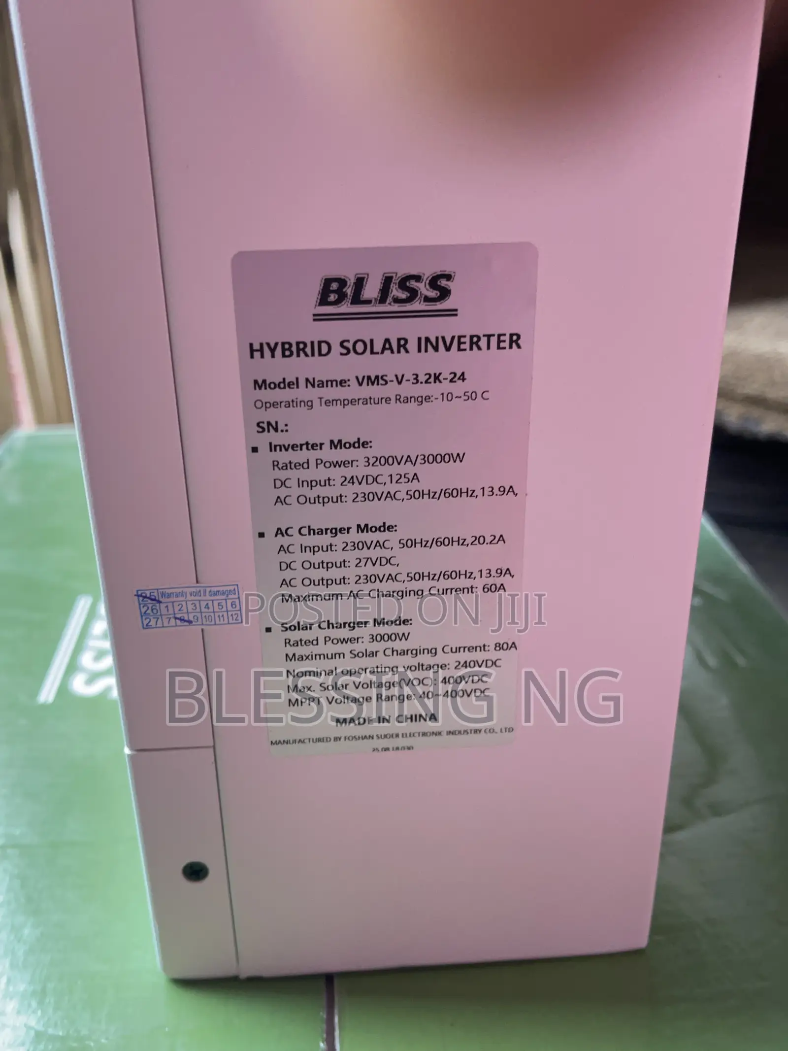 Bliss Inverter 3 Kva /24vot