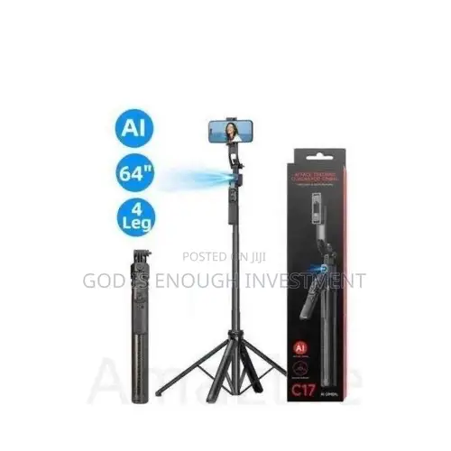 C17 Al Auto Face Tracking Gimbal Quadrapod Max 360 Degree Rotation