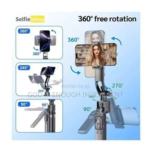 C17 Al Auto Face Tracking Gimbal Quadrapod Max 360 Degree Rotation