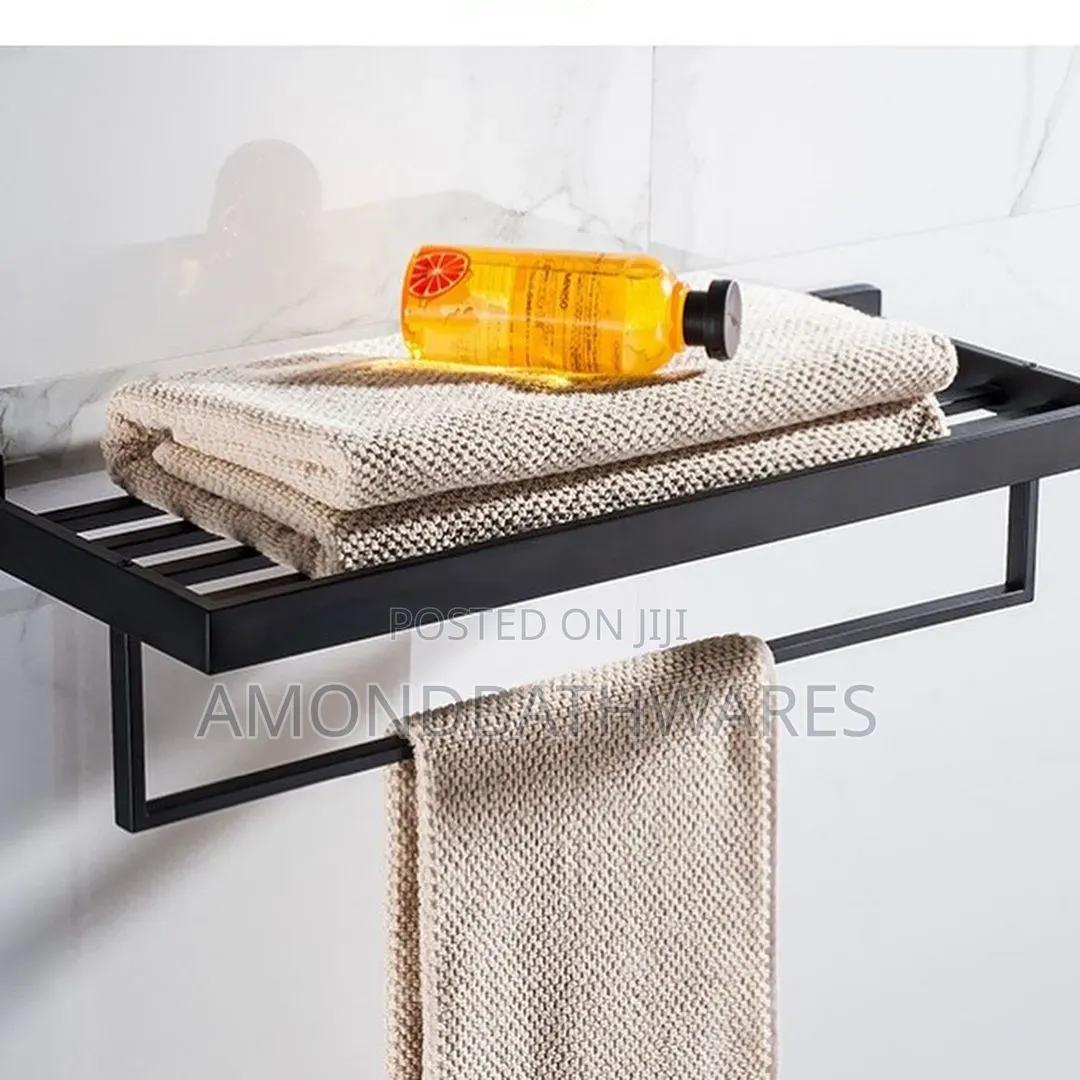 Matt Black Towel Rack Amond 002