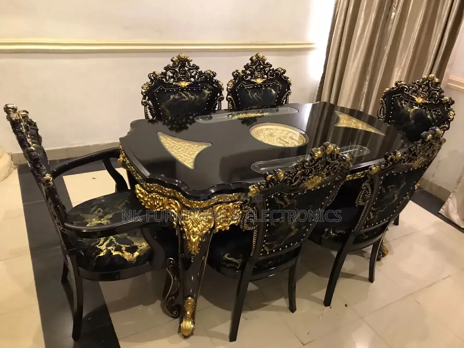 Black Colour Royal Dining Set By 6