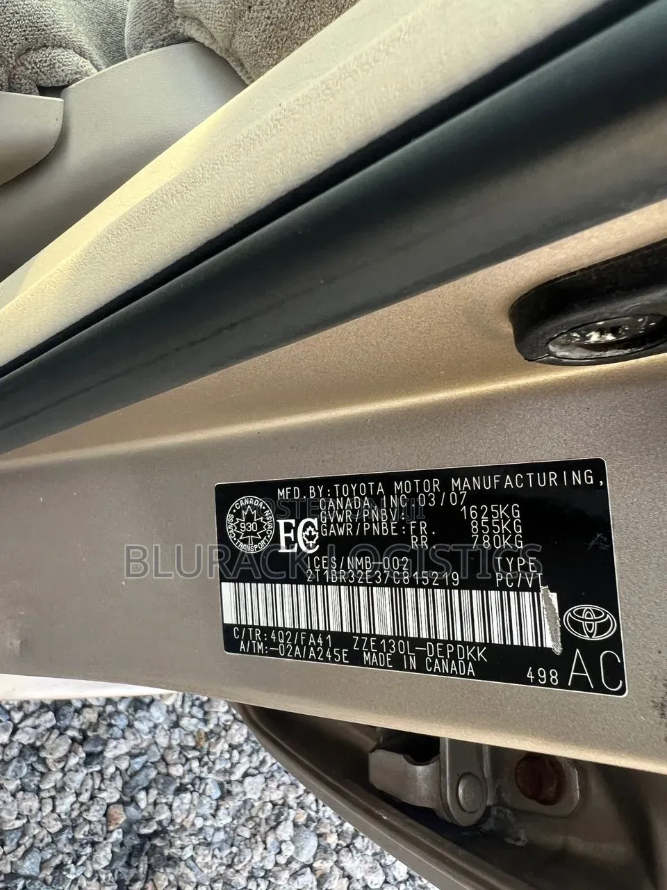 Toyota Corolla LE 2007 Gold