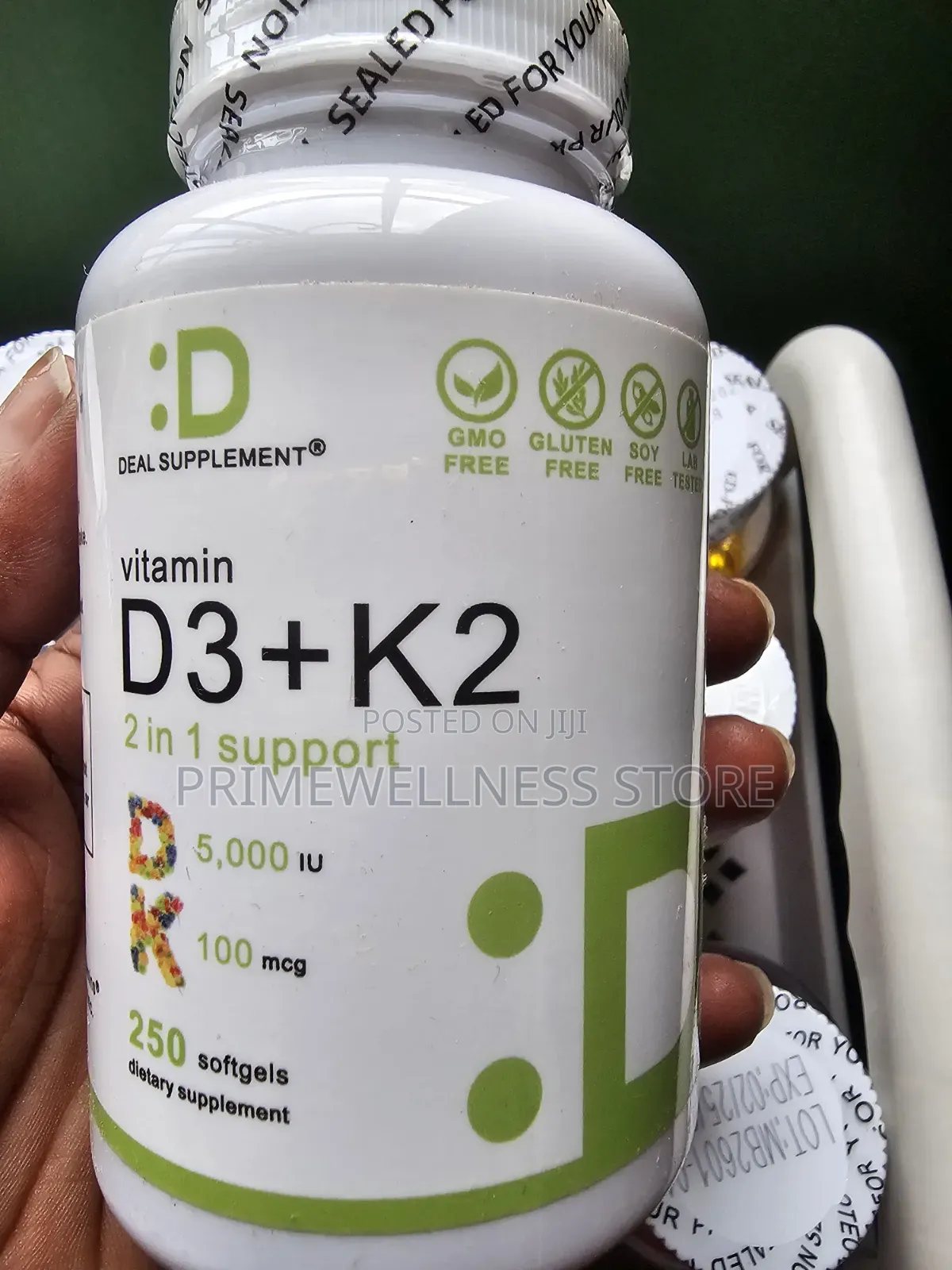 Vitamin D3+ (2 in 1 Support) D3 5000iu + 100mcg 250 Soft Gel