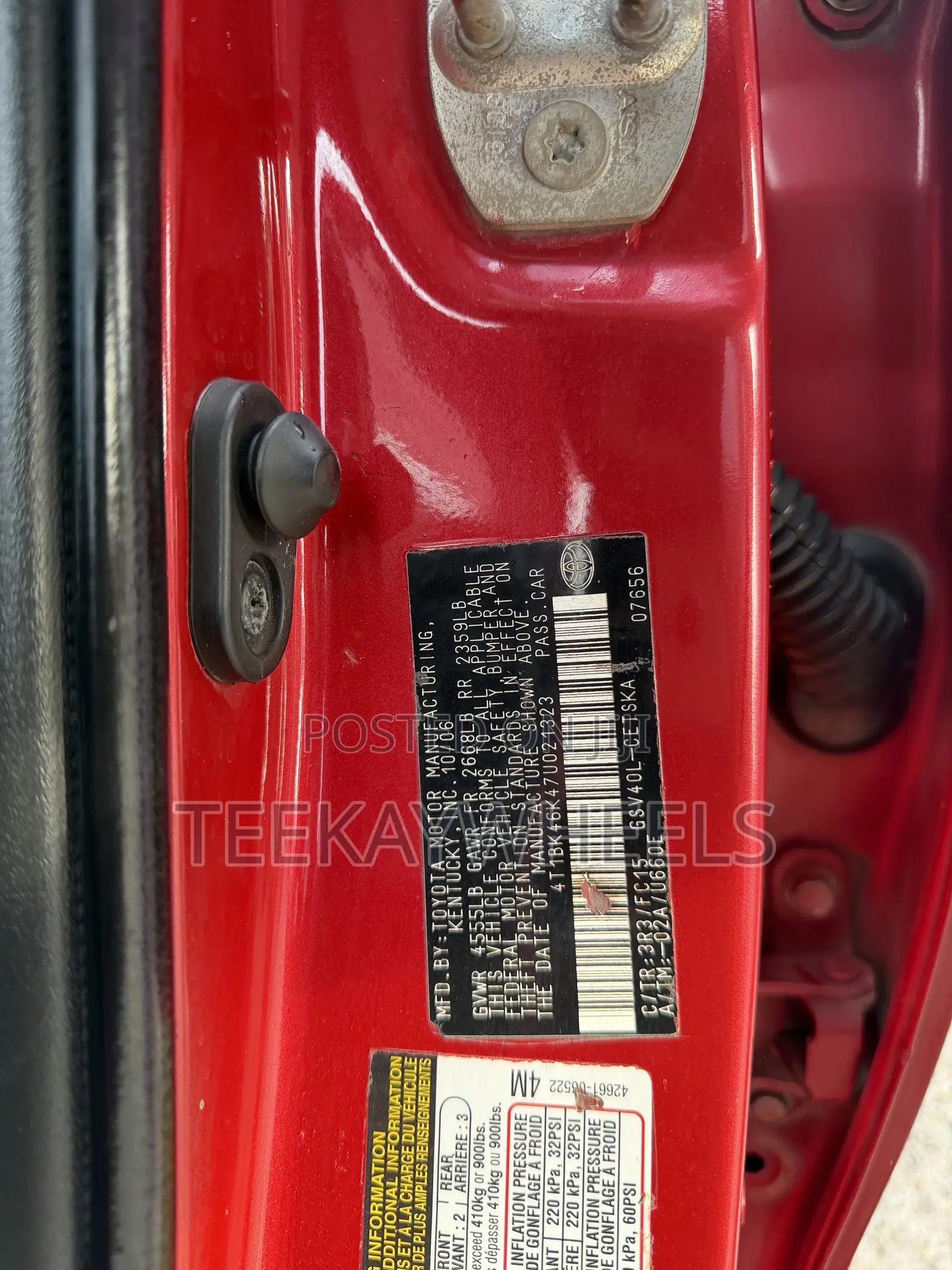 Toyota Camry SE V6 4dr Sedan (3.5L 6cyl 6A) 2011 Red