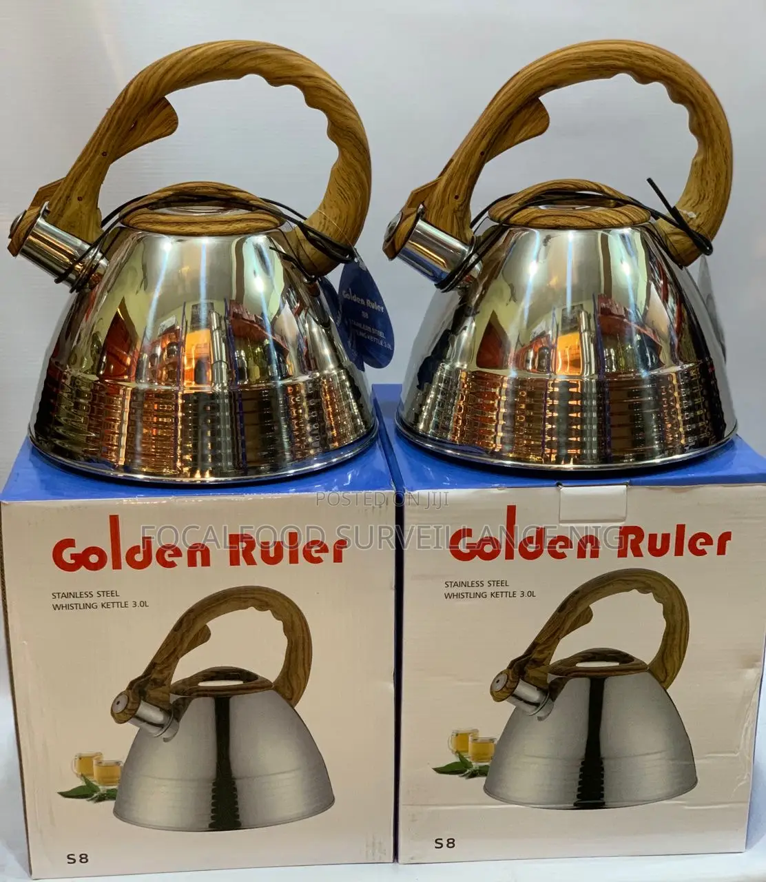 Golden Ruler High Quality Stainless Steel 3.0l Whistling Kettle