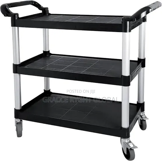 3 Step Utility Plastic Food Trolley