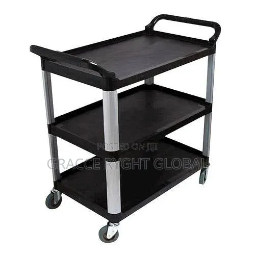 3 Step Utility Plastic Food Trolley