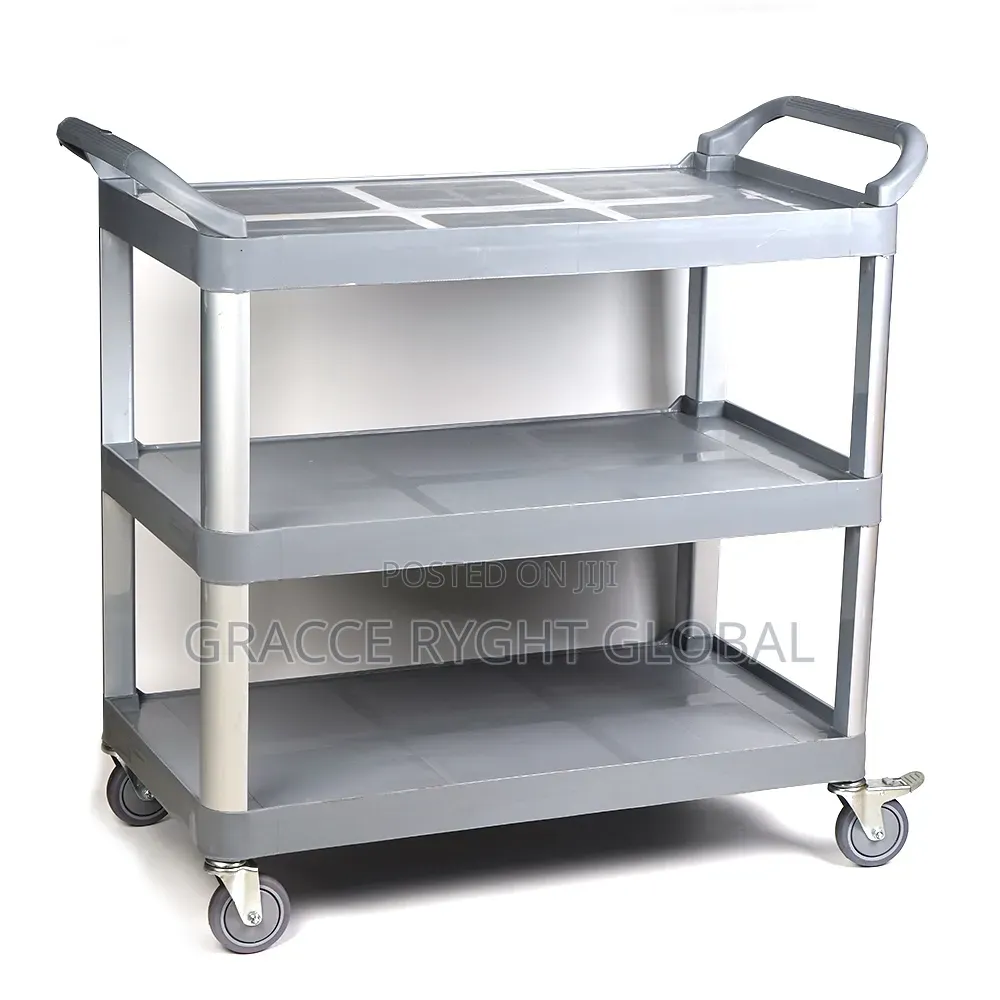 3 Step Utility Plastic Food Trolley
