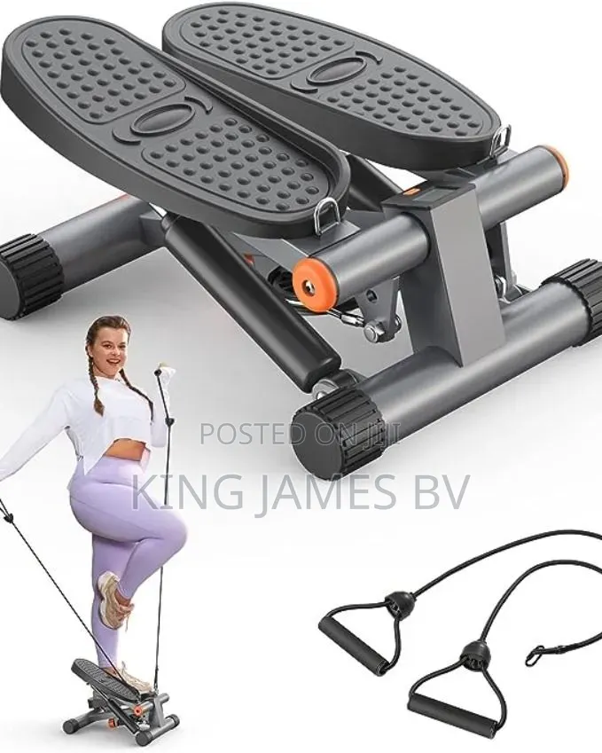Fitness Stair Stepper With Hydraulic Resistance Bands – Full Body Burn