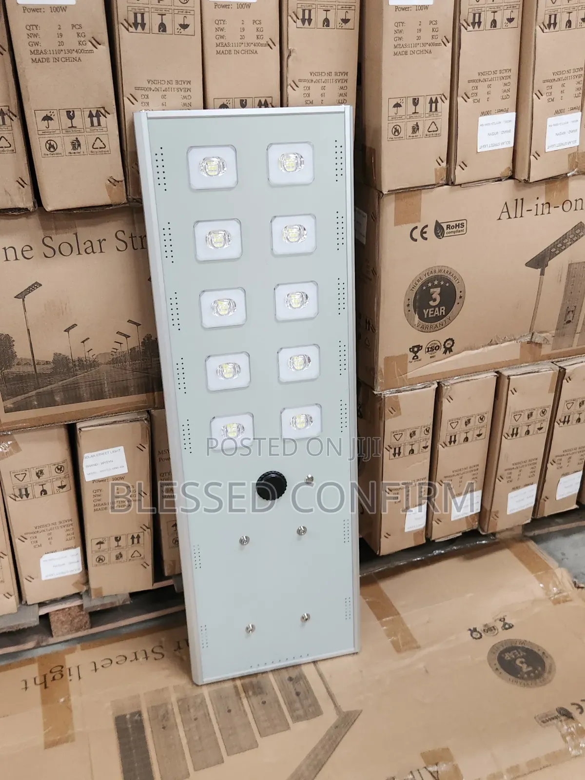 100w All in One Industrial Solar Treet Light 10 Eyes