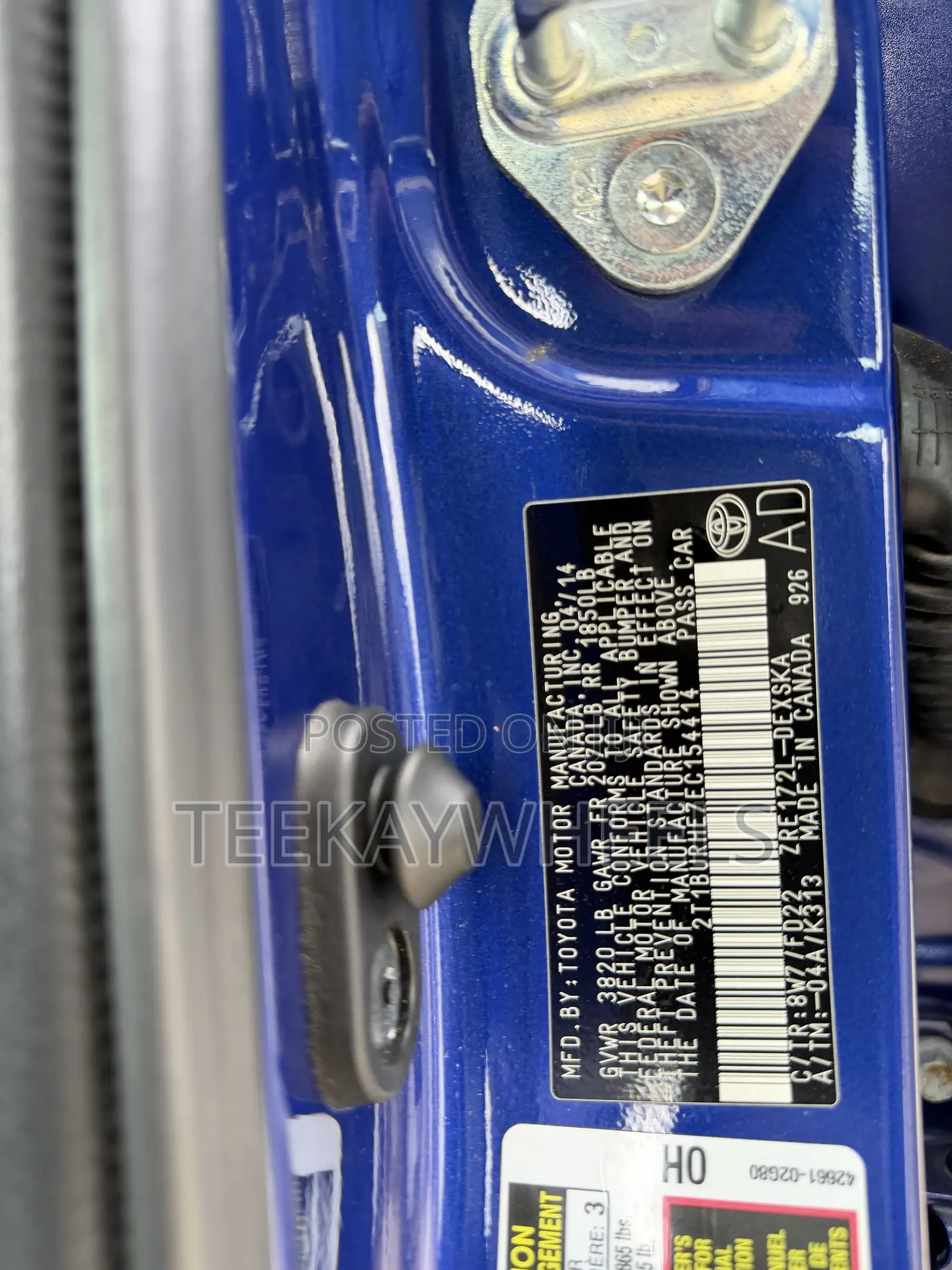 Toyota Corolla L 4dr Sedan (1.8L 4cyl 4A) 2014 Blue