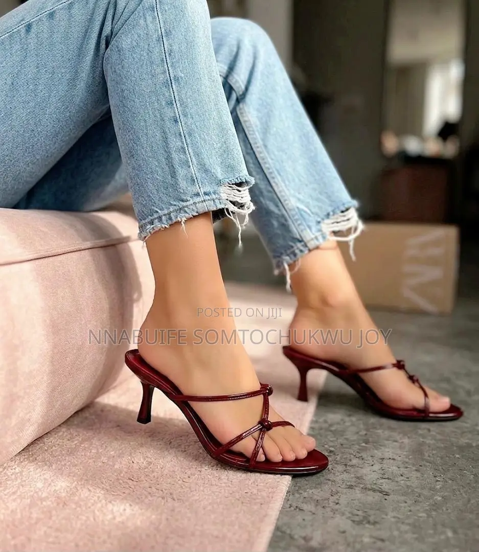 Zara Trending Strappy Kitten Heel Mules