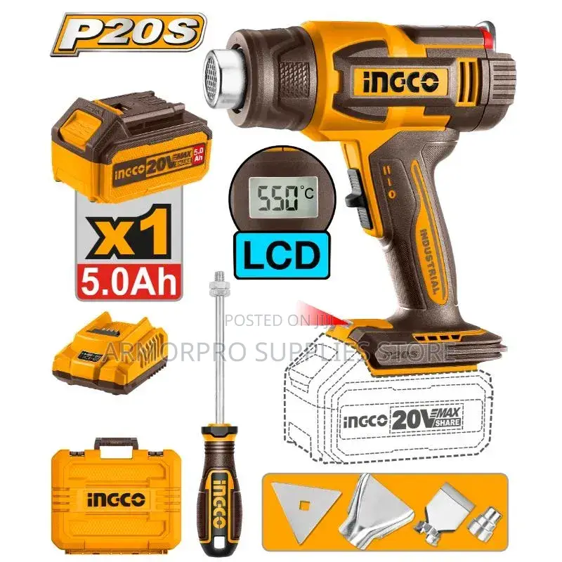 Ingco Cordless Heat Gun (Model Hgli20035)
