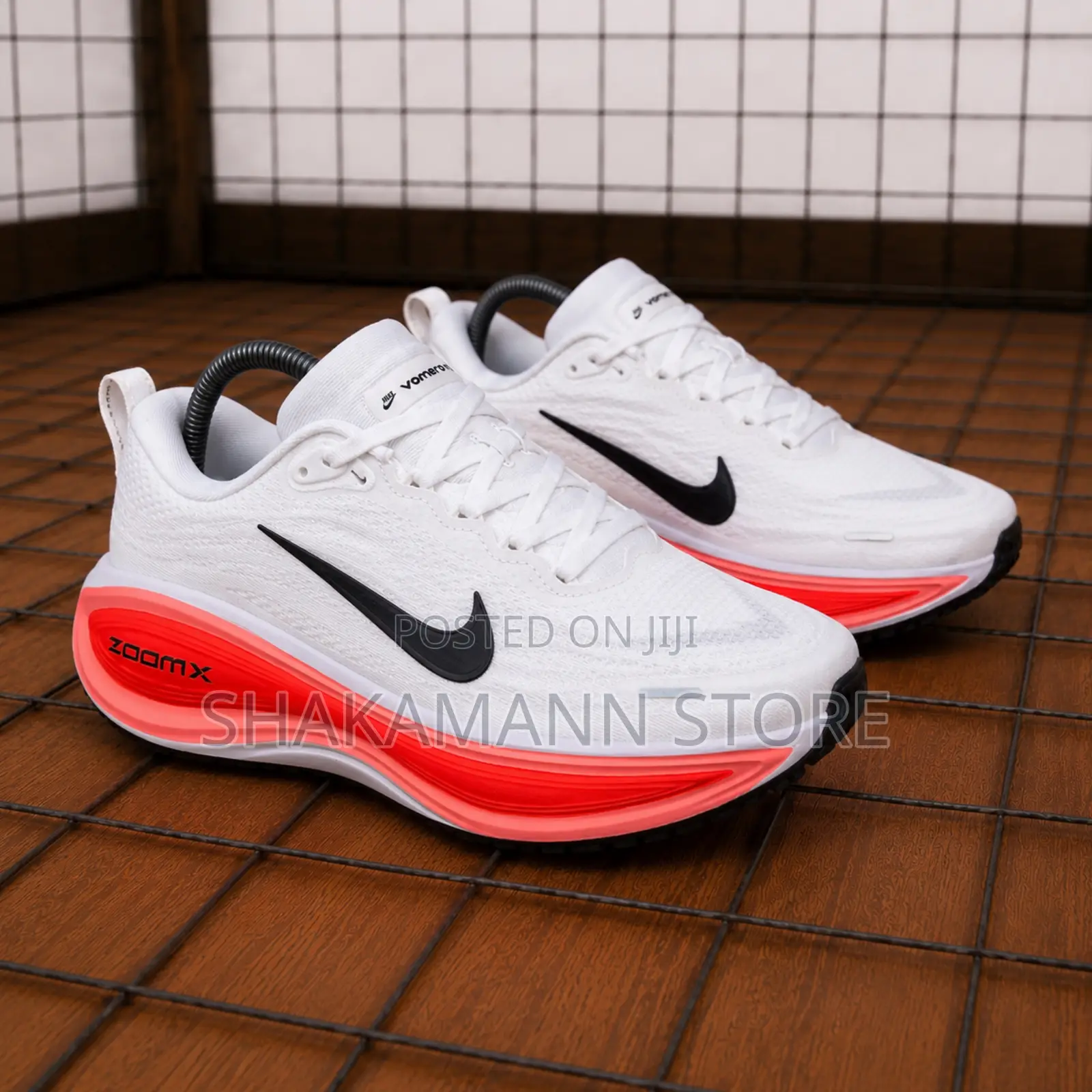 Original Air Max Vomero White and Neon Orange Sole