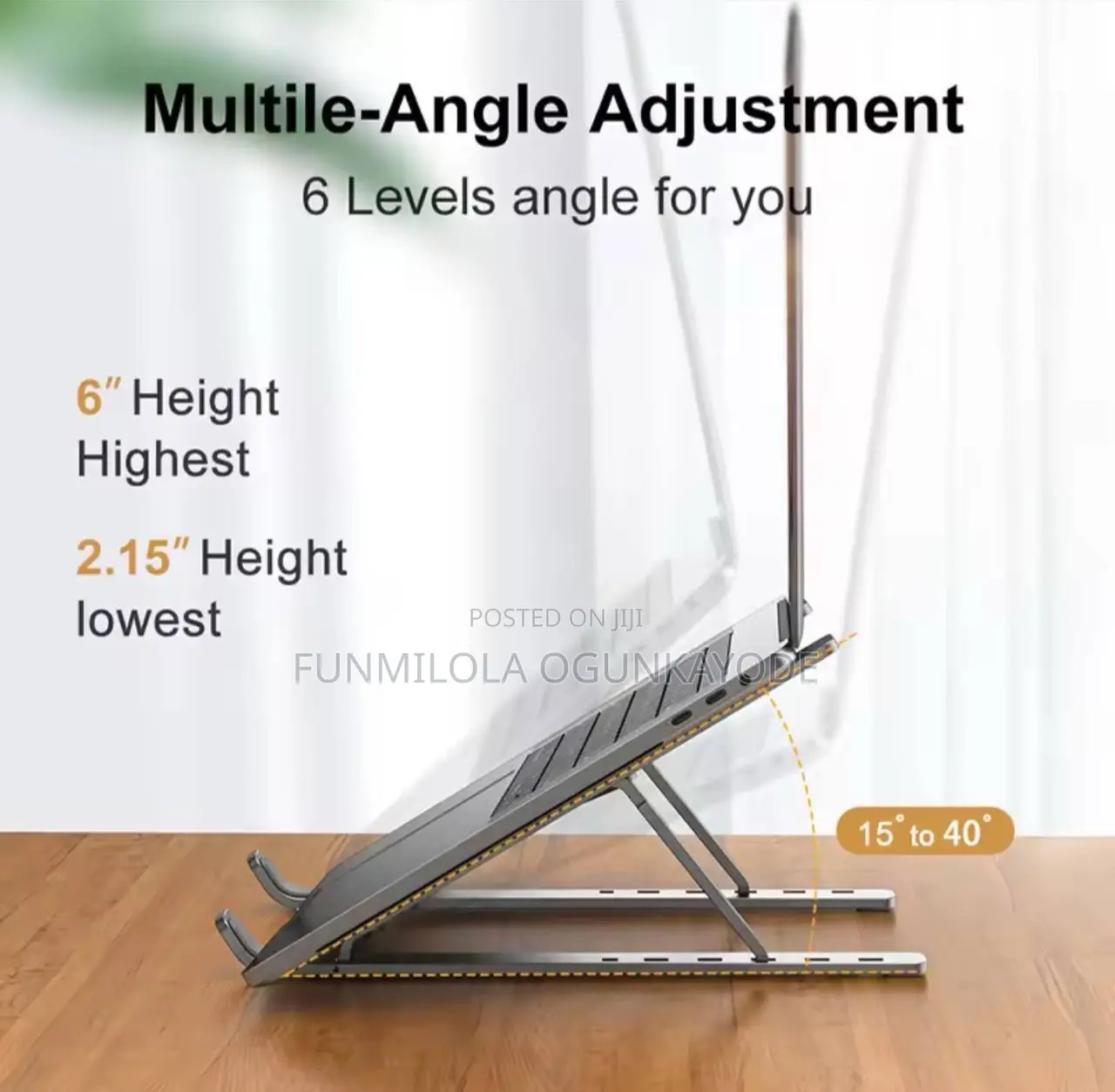 Adjustable Aluminum Laptop Stand Foldable