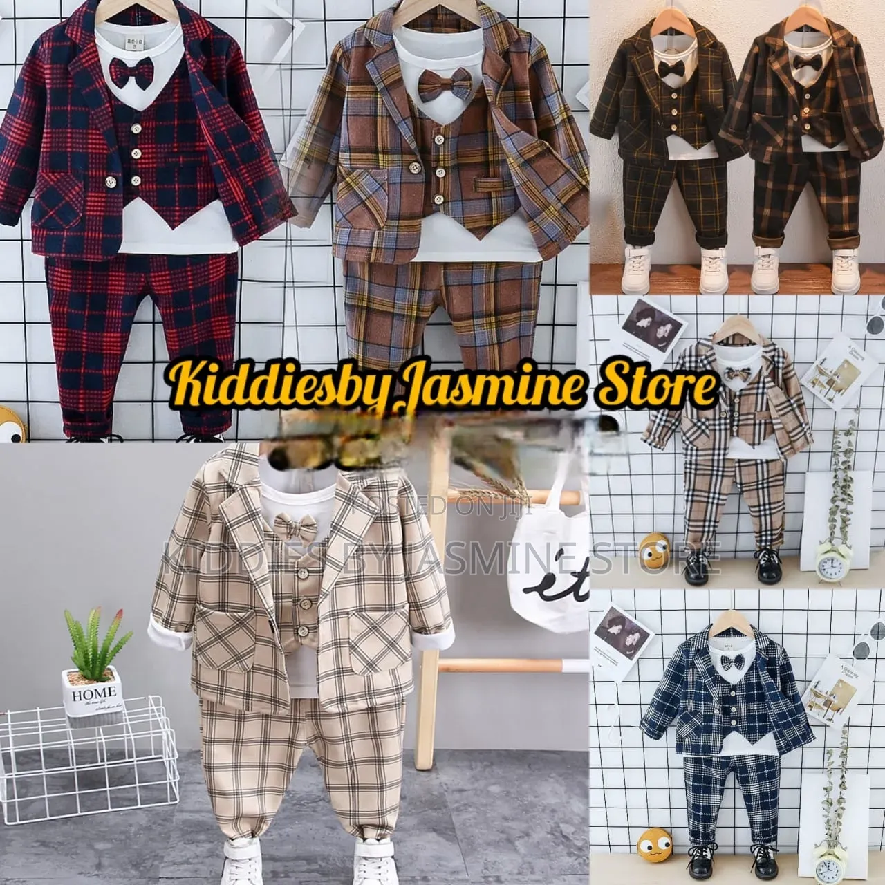 Boy Suits, Waistcoat Suspenders Set