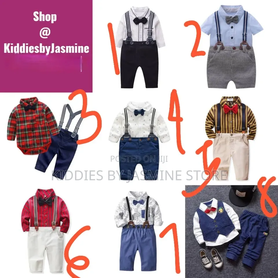 Boy Suits, Waistcoat Suspenders Set