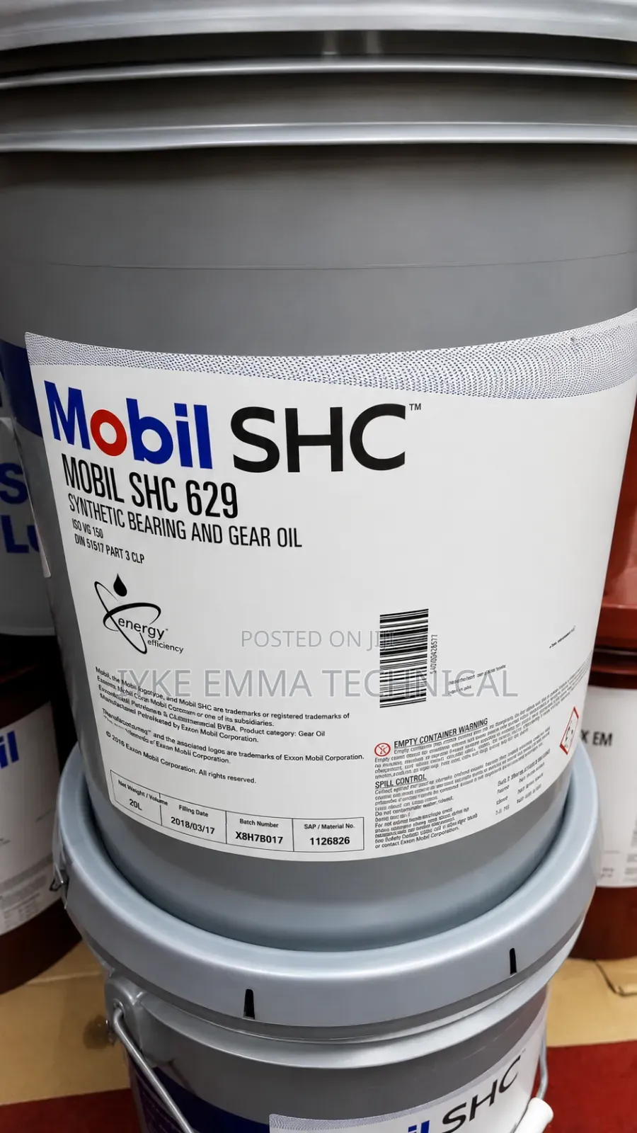 Mobil Shc 629 Synthetic Bearing And Gear Oil